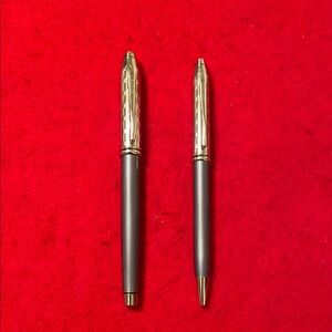 High Quality Cross Gunmetal, Chrome & Black Pen Set